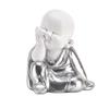 Hestia White & Silver Buddha - Hand On Chin