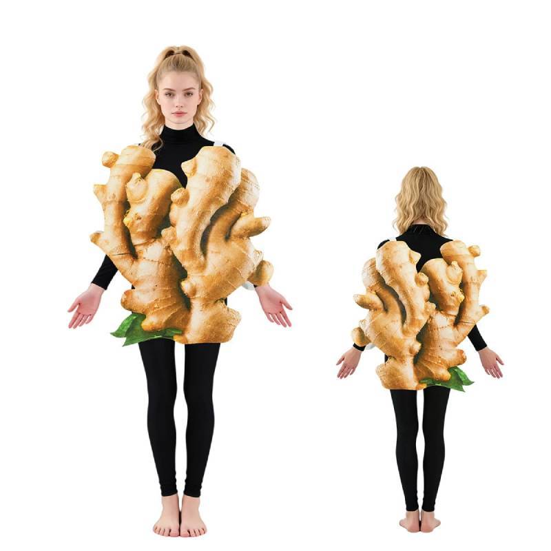 Costume Cosplay Ail Gingembre Thème Jeu Pour Adultes Fête d'Halloween et Spectacle sur Scène