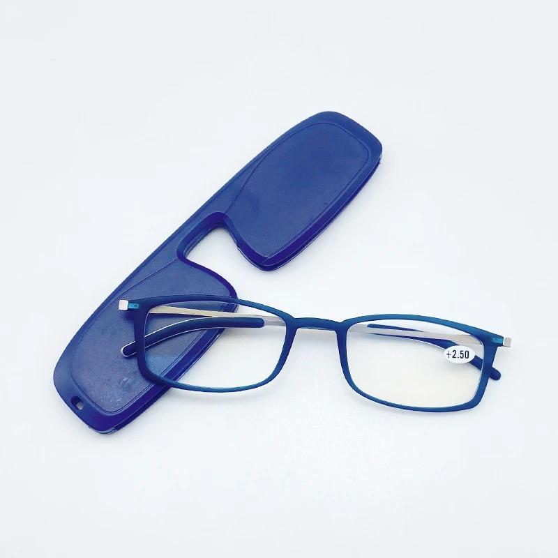 Anti Blue Light Reading Glasses Metal Square Frame Vintage Men Women Presbyopia Eyeglasses Unisex Eyewear Thin Portable