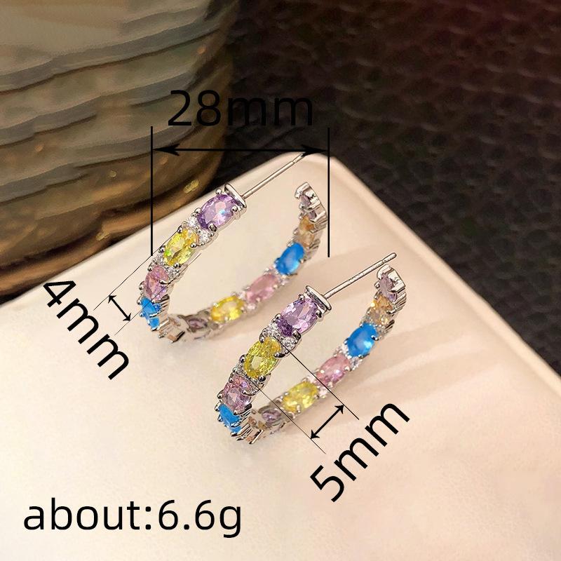 European and American high-end personalized earrings, super flash zircon light luxury earrings, daily exquisite and versatile design earrings
