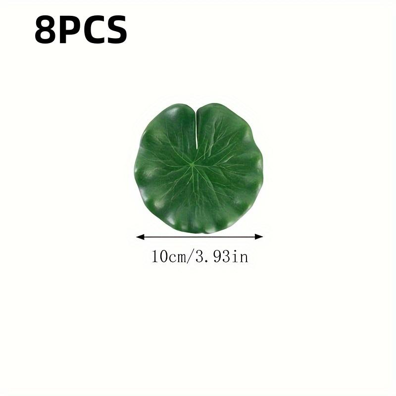 8 Pieces EVA Material Artificial Water Lily Pads - Realistic Floating Lily Pads for Pond, Koi Fish Pond, Patio and Aquarium Deco (as the picture,8pcs)
