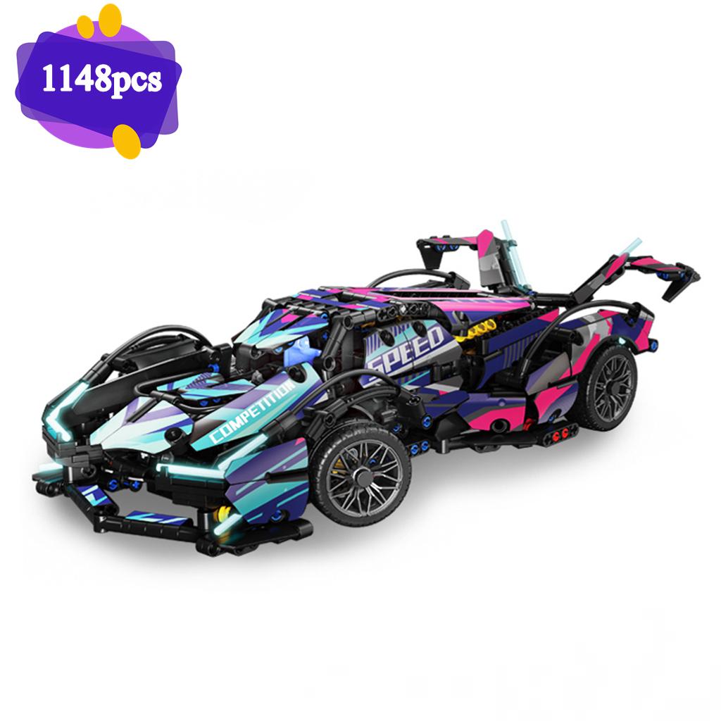 Cyberpunk Lambo Technical Super Sports Car for FKP 37 Building Block MOC Model Racing Vehicle Assemble Bricks Toy For Kids Gifts