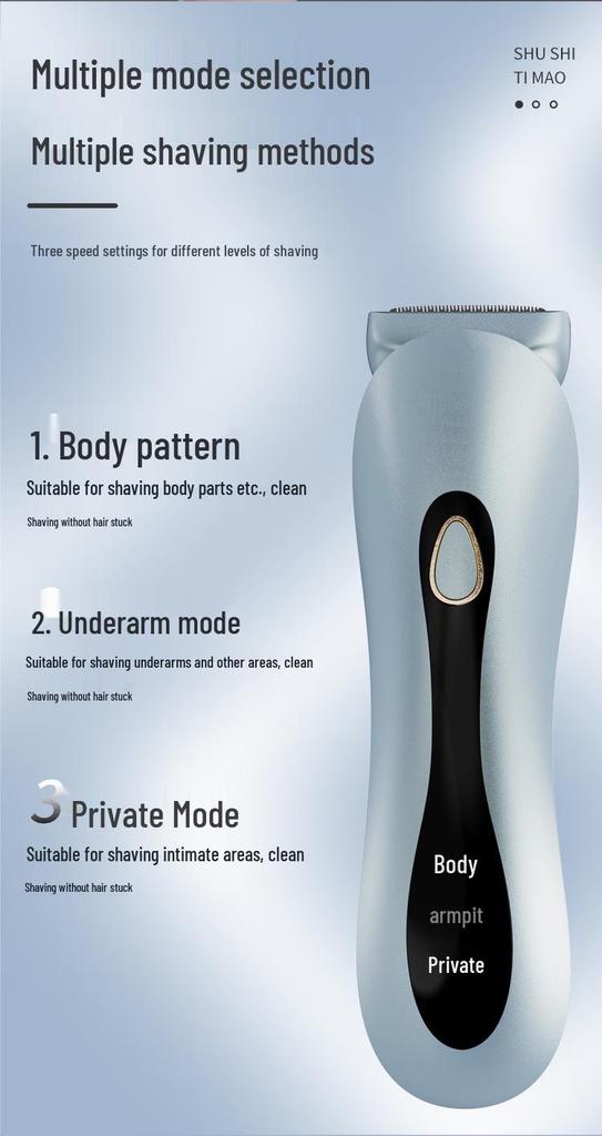Rechargeable Dual-Head Women's Shaver & Trimmer - Safe for Sensitive Areas