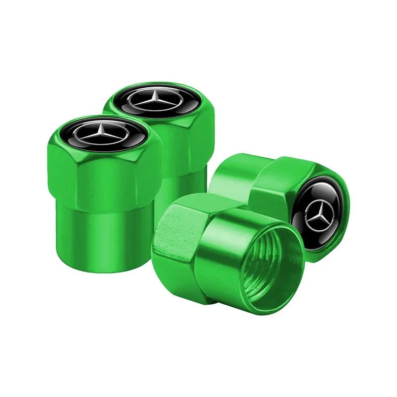 GLC GLB 4pcs Car Styling Aluminum Emblem Wheel Tire Valve Stem Air Caps for Mercedes Benz Amg W205 W211 W204 W212 W213 W203 W17