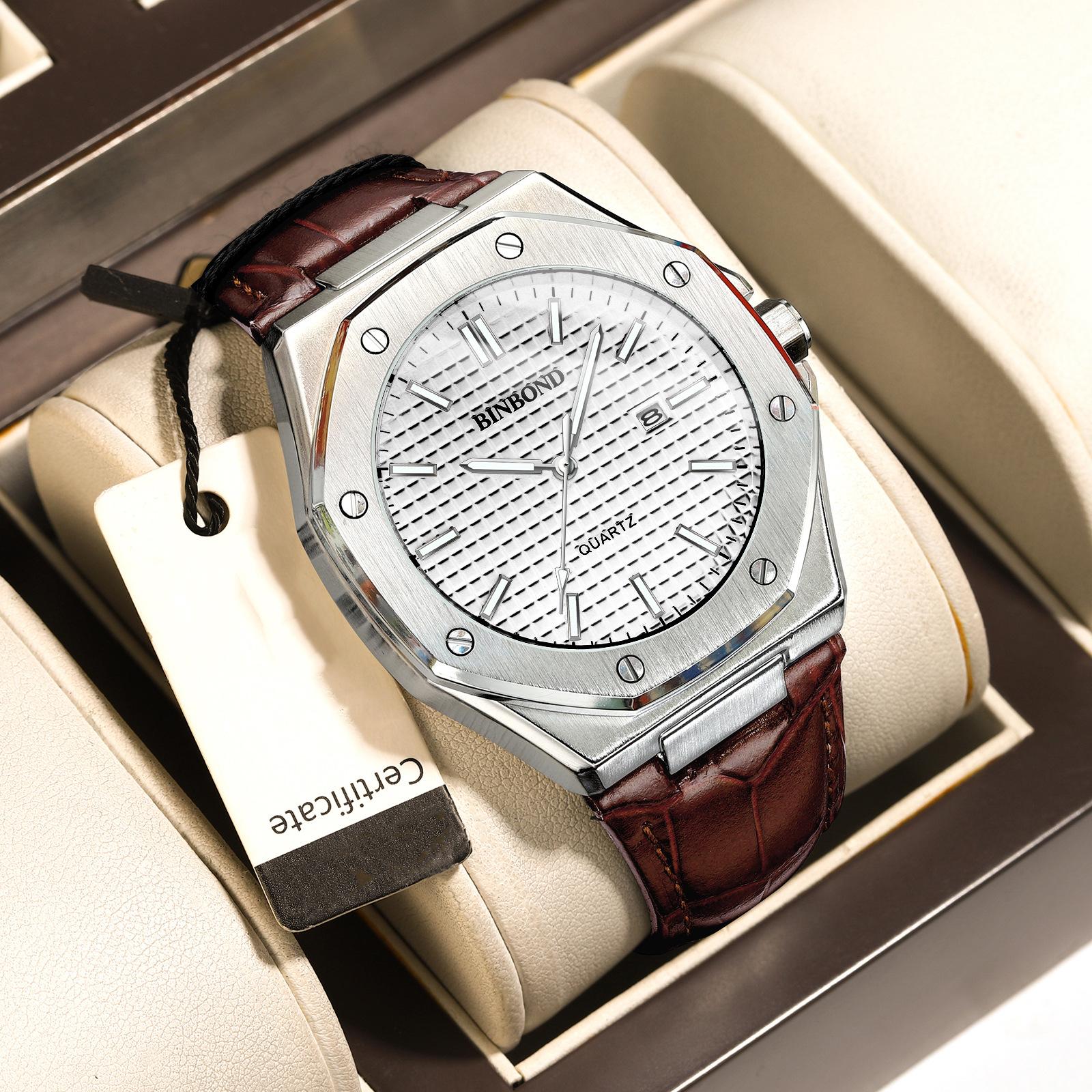 

Розкішний військовий годинник для чоловіків Водонепроникний чоловічий годинник зі світловою датою та хронографом Спортивні чоловічі кварцові шкіряні годинники