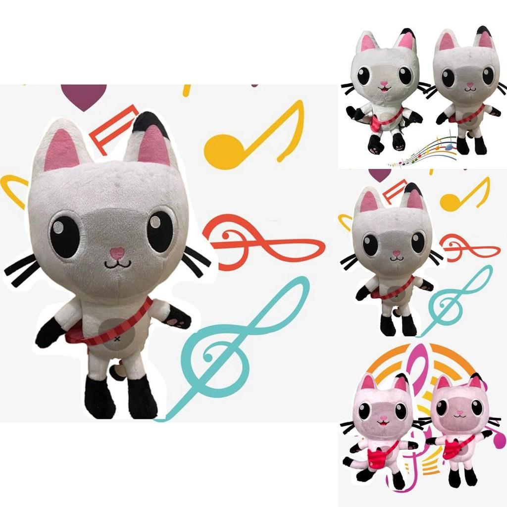 Adorable Gabby's Dollhouse Music Plush Toy Cartoon Stuffed Cat Plushie Doll For Kids
