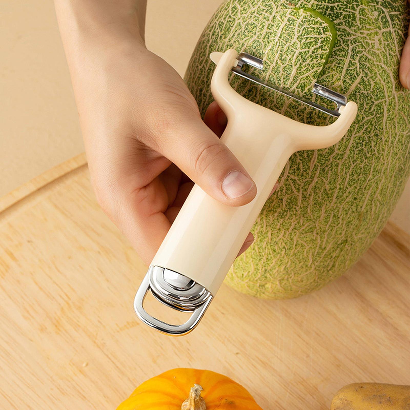 

Household Kitchen Peeler Y-Shaped Vegetable Fruit Peeler Stainless Steel Blade Ergonomic Handle Kitchen Tool for Apple Potato Carrot Peeling one size бежевый