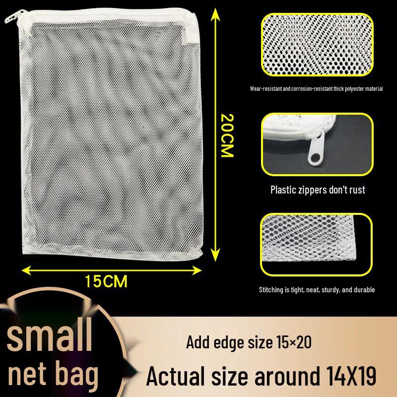 

Aquarium Filter Mesh Bag: Fish Tank Zipper Bag for Protein Skimmer, Filter Floss, Activated Carbon - Leak-Proof and Available in Various Sizes. 15×20cm