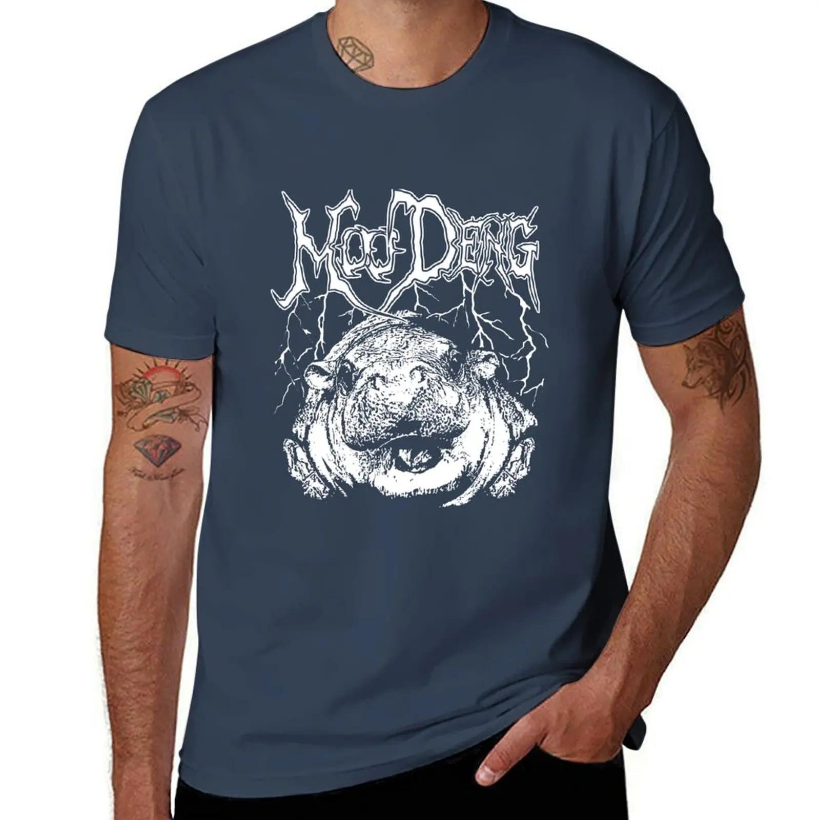 Moo Deng Retro TShirt summer top tees aesthetic clothes Mens cotton tshirt 2025 new model S