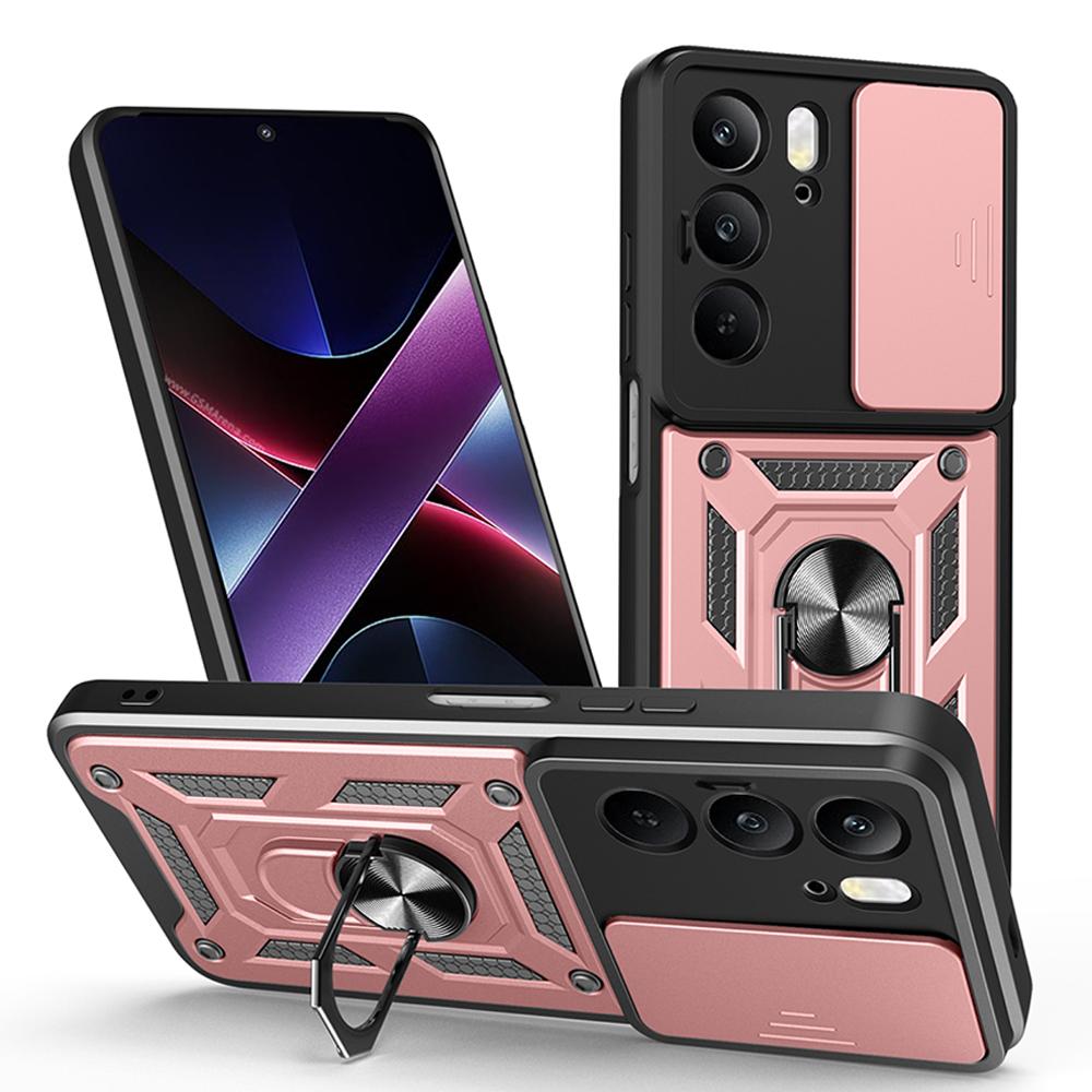 

Защитный чехол для Realme C75 C67 4G 14X 5G, чехол-слайдер, кольцо-подставка для камеры, защитный чехол для Realme C75 C67 4G, противоударный чехол For Realme C67 4G розового золота