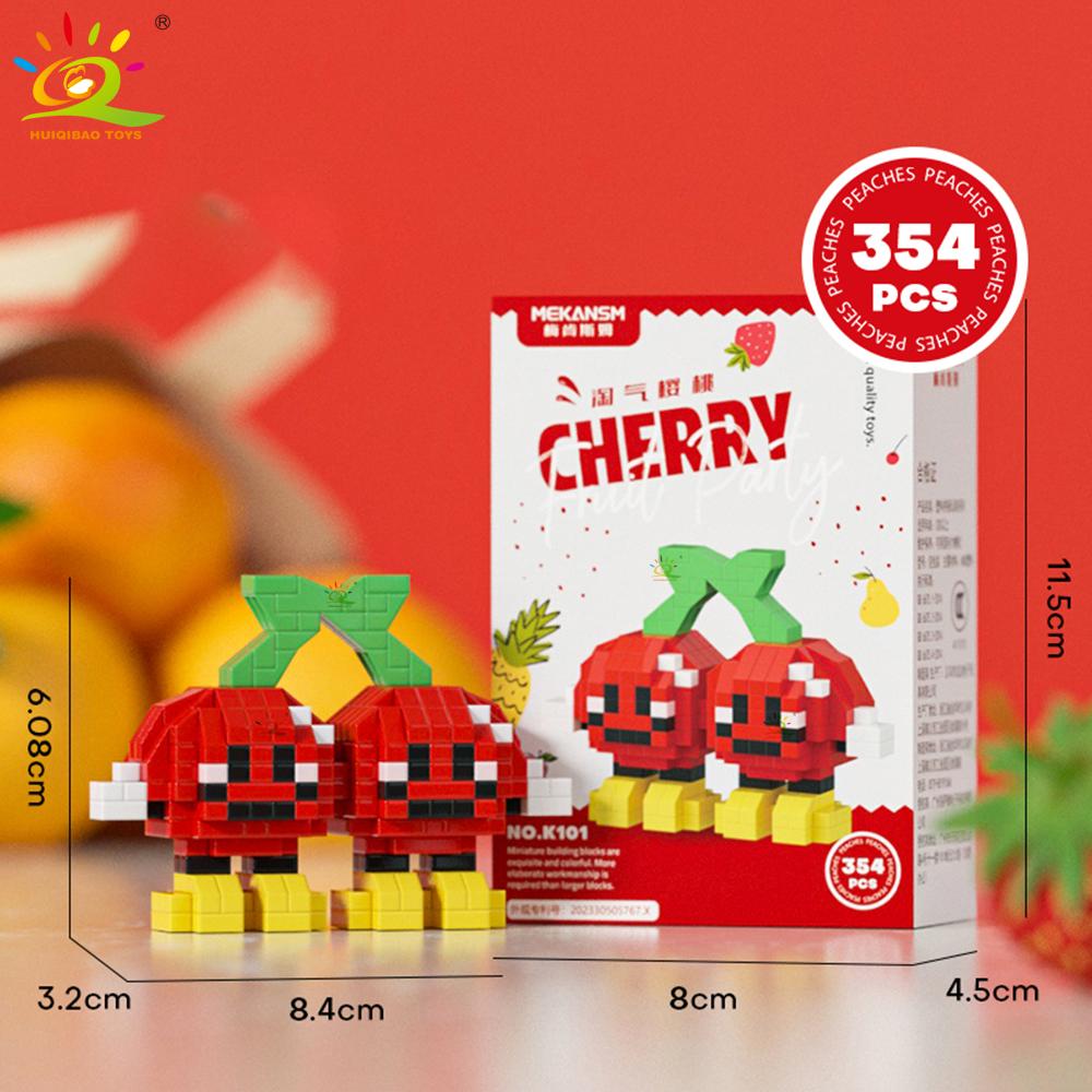 Mini Cute Delicious Fruit Micro Building Blocks 3D Diamond Model Food Bricks DIY City Construction Toys for Children
