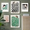 Colorful Striped Girl Lemon Vase Wall Art Canvas Painting Abstract Posters Prints Hotel Bar Wall Pictures For Living Room Decor