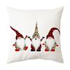 Christmas home decoration pillow cover Merry Christmas Snowman Christmas tree plaid printed cushion cover Sofa room decoration
