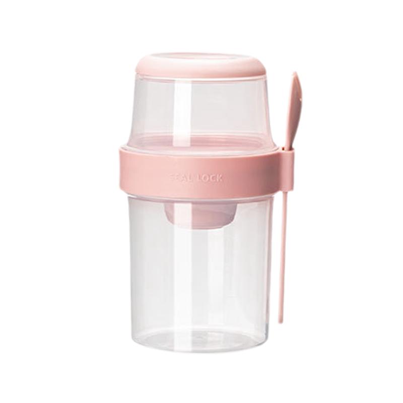 1 szt. Śniadanie owocowe owies jogurtowy kubek na sałatkę z pokrywką i łyżką dwuwarstwowe pudełko do przechowywania żywności pudełko bento Fitness miska stożkowa o obniżonej zawartości tłuszczu