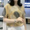Women's Clothing Vintage Paisley Printed Pullovers Casual Summer Chic Diamonds Loose Commute O-Neck Short Sleeve T-shirt