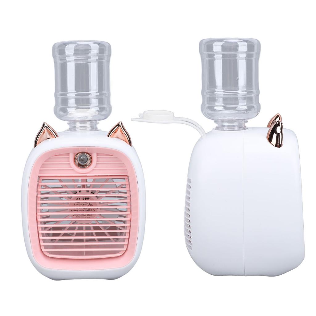 Desktop Cooling Fan Little Fox Shaped Misting USB Rechargeable 800mah Mini Desktop Air Cooler Fan