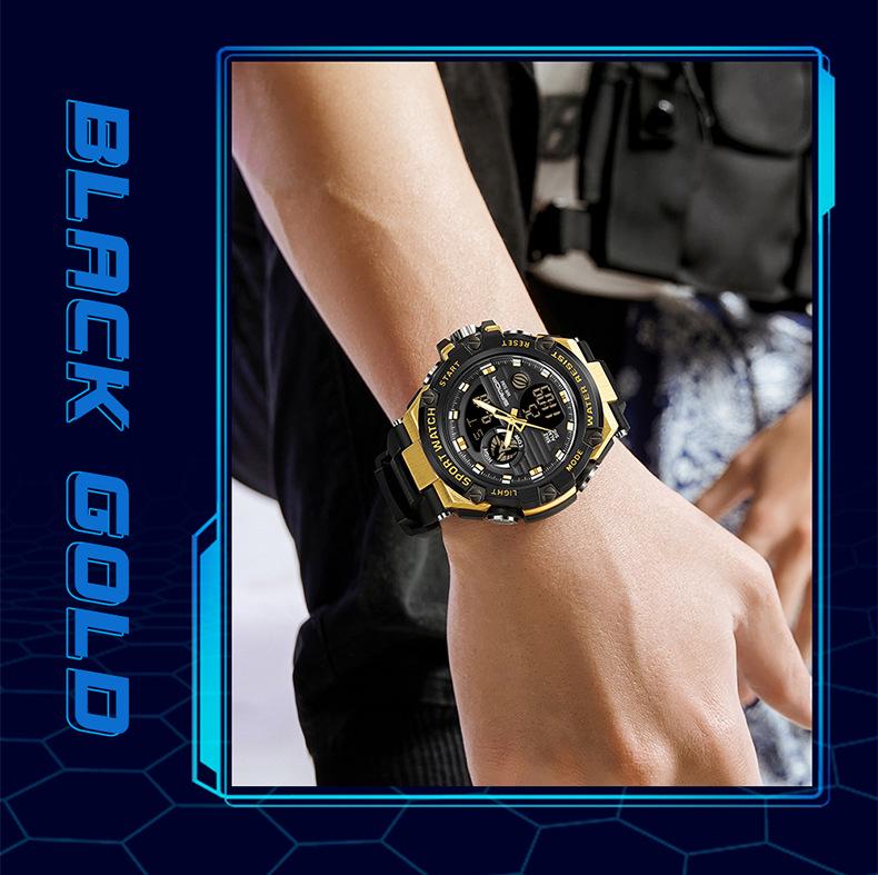Sanda Men's Waterproof Multifunctional Tactical Luminous Sports Watch