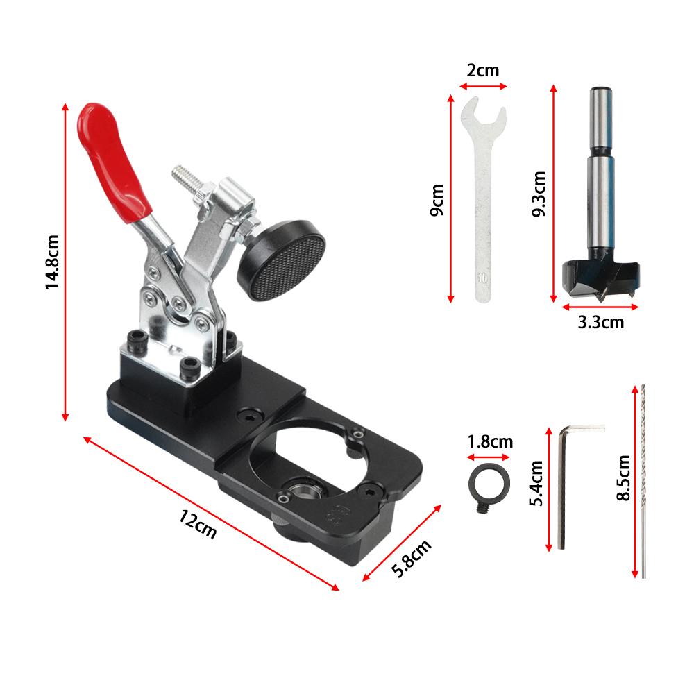 Concealed 35mm Hinge Hole Opener Accurate Locking Hinge Drilling Jig Hole Guide Hole Puncher Locator Woodworking Tool ForCabinet