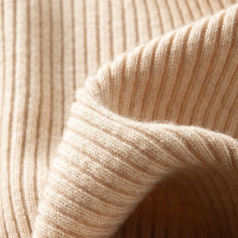 TUHUANG Women's Thick Pure Wool High-Neck Sweater