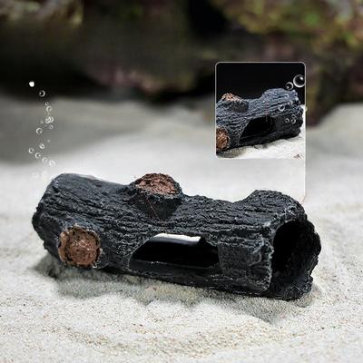 Unique Resin Wood Barrel Shape Aquarium Decorations – Fish Tank Accessories