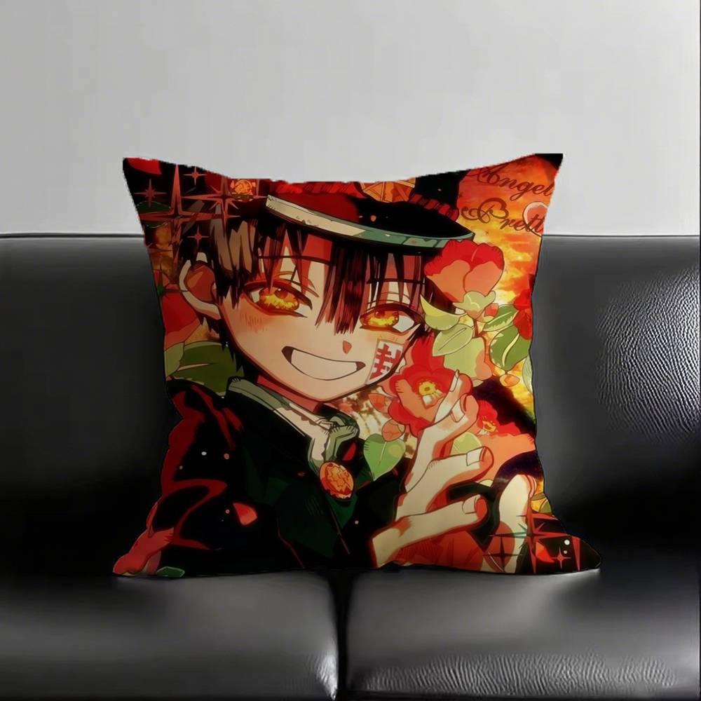 Cute Toilet-Bound Hanako Kun Pillow Case Square Bedroom Sofa Leisure Comfort Cushion Car Living Room Home Decoration
