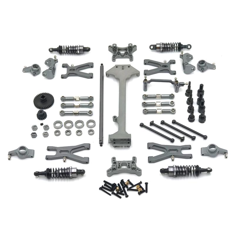 Metal Upgrade Swing Arm Steering Cup Linkage Shock Absorber Kit WLtoys 1/18 A959 A949 A969 A979 K929 RC Car Parts