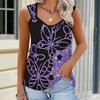 Ladies' Outdoor Casual Sports Double Loop Buckle Vest with  Drawing Shiny Solid Color Print Pattern ,V-neck, Sleeveless, Medium Stretch Fabric