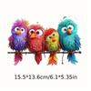 3Pcs Funny Bird Creative Glass Window Decorative Stickers For Windows Glass Wall Mirror Festival Home Decoration