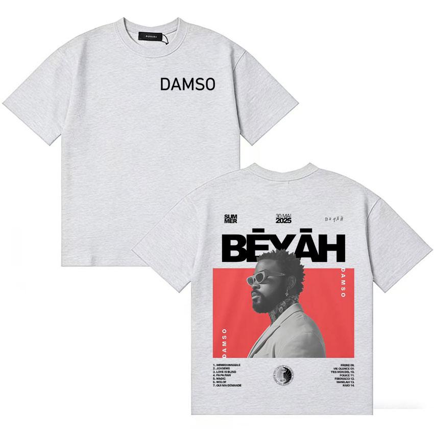Singer Damso Summer Album Tshrit Fashion Oversized Cozy Gothic Short Sleeve T Shirt Unisex Women Retro Aesthetic Streetwear Clothes
