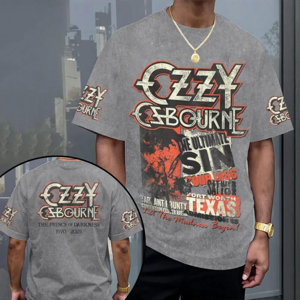 Rock Ozzy Osbourne Band 3d Print T-shirt Men Women Fashion Hip Hop Short Sleeve Oversized Sports O-Neck Men Tops Tees