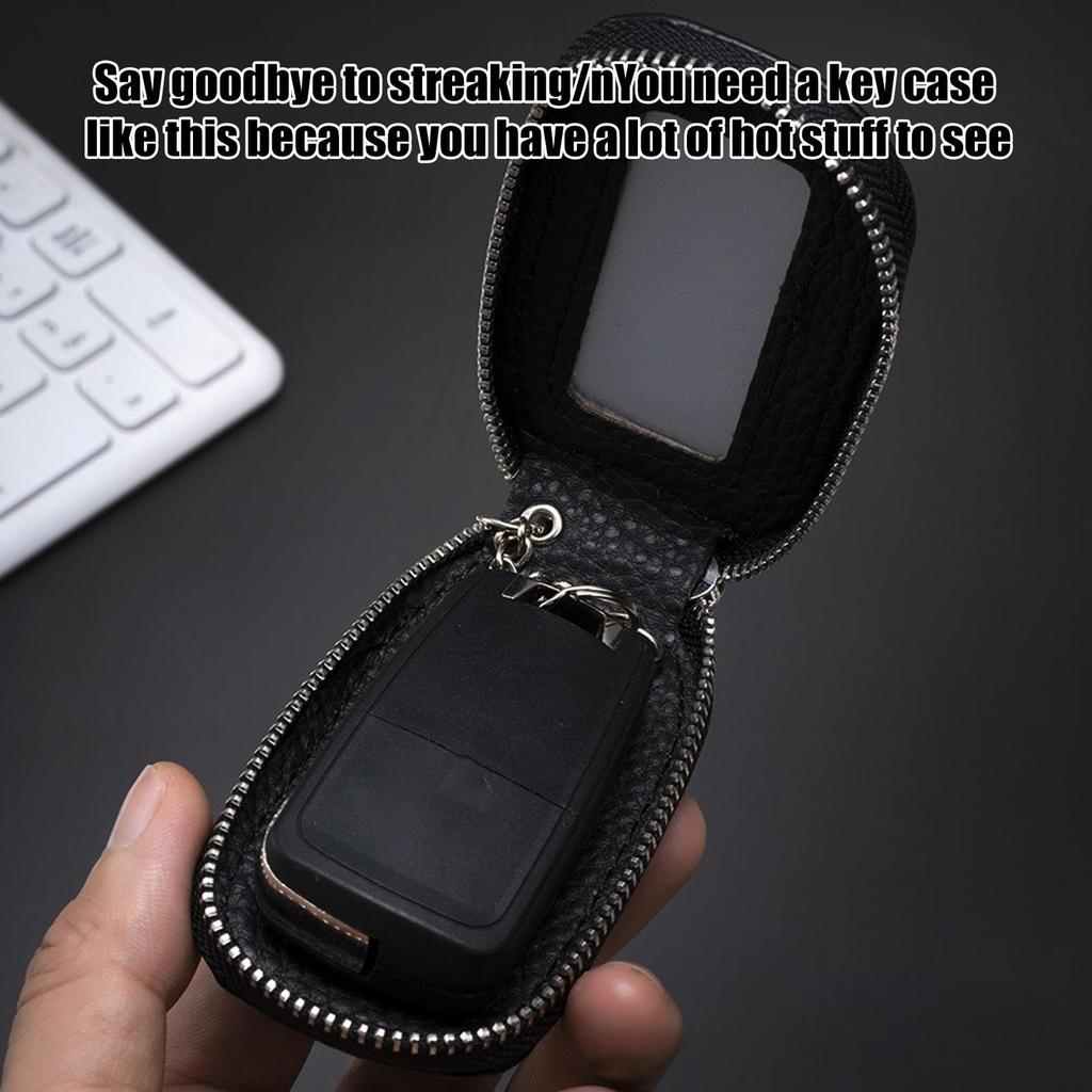 Key Pouch for Car Keys, Vehicle Keyring Zipper Bag, Car Key Fob Cover Case,
