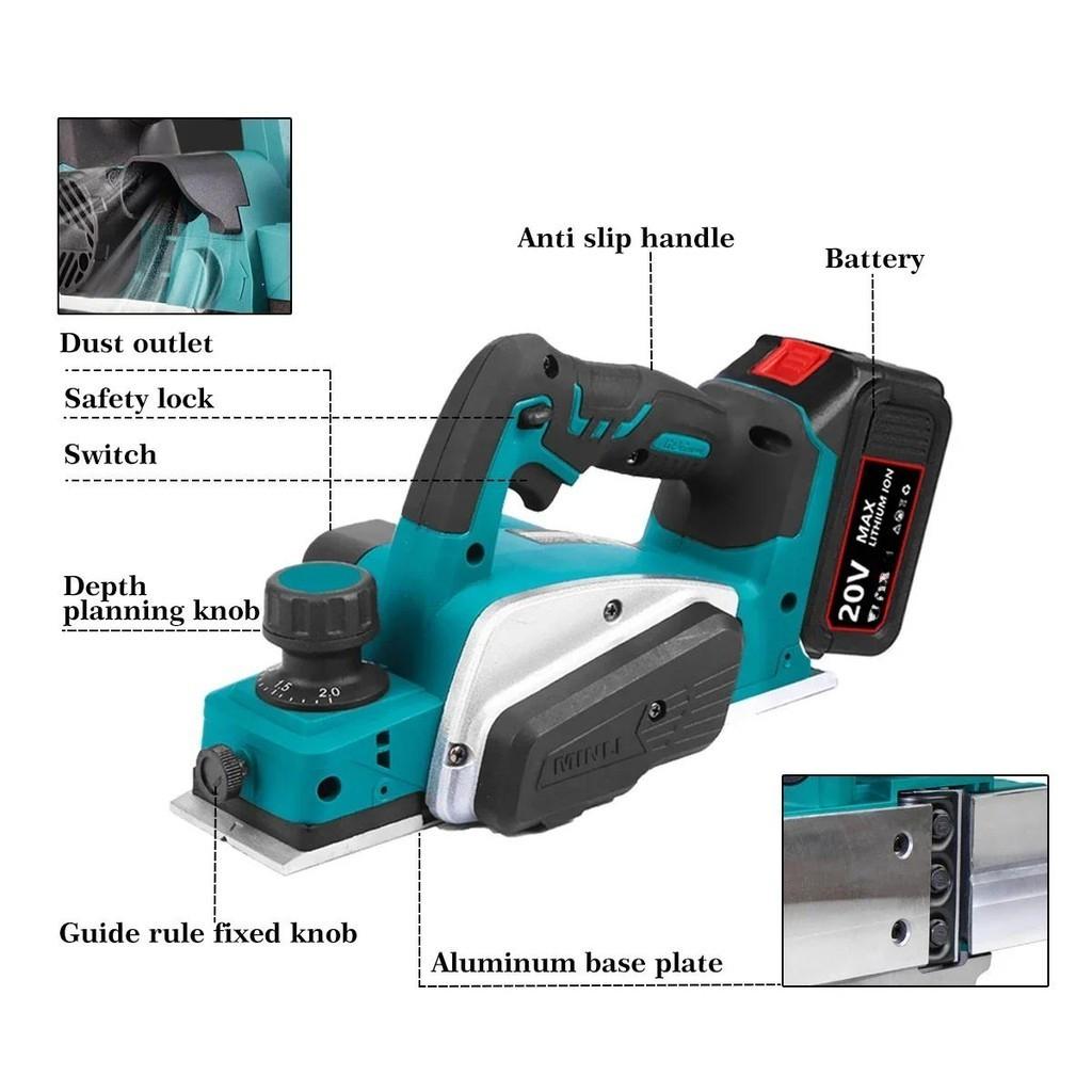 18V Cordless Portable Electric Planer Woodworking Electric Router Trimmer Wood Milling Engraving Slotting Power Tools