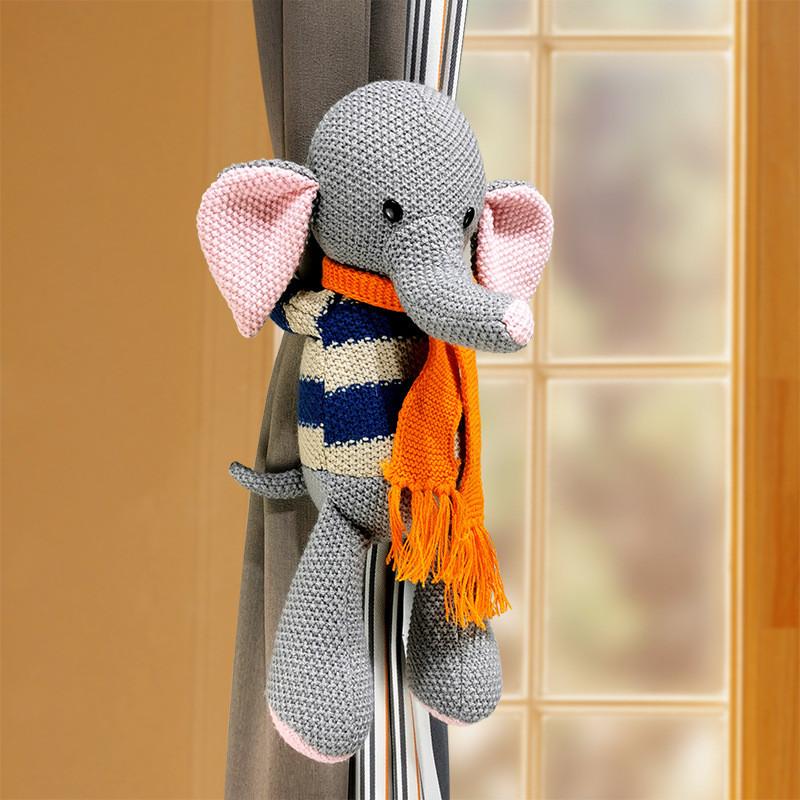 Horse Elephant Deer Bear Plush Curtain Tieback Cartoon Dolls For Home Decor