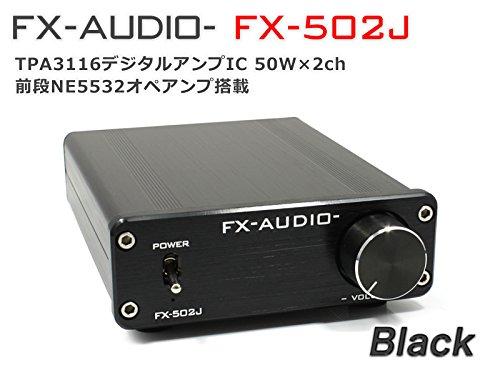 FX-AUDIO- FX-502J [Schwarz] TPA3116 50W x 2ch Integrierter Verstärker