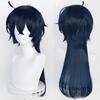 LAOBAO Vanitas Cosplay Wig, Heat-Resistant, Black, Long, Curly Hair, Costume Accessory, Perfect for Parties, Halloween, School Festivals, and Events