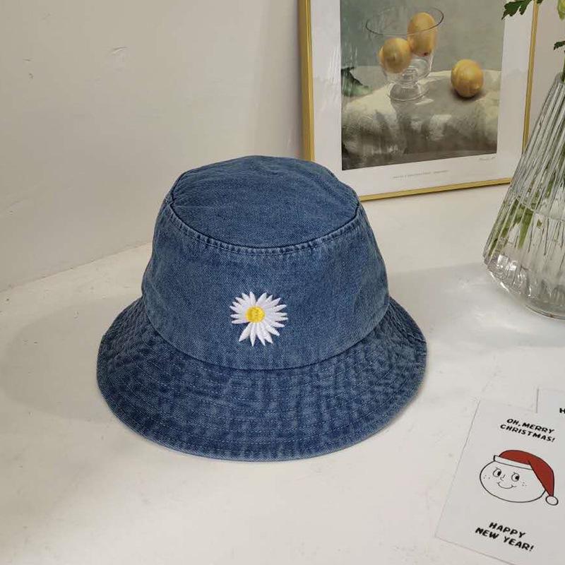 Daisy bucket hat women's summer sun hat women's tide cowboy pot hat men's sun protection sun hat