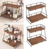 Bathroom Counter Organizer Desktop Storage Rack Modern Creative Retro Design 2 Tier Cup Riser Stand