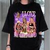 Amo la Mia Ragazza T-shirt Personalizzata T-shirt Bootleg Ragazza con Foto Personalizzata Maglietta con Faccia su di Essa per Regalo di Compleanno del Fidanzato Top