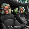 1pair Elastic Fabric Animal Car Pillowcase Universal Fit Flat Print Headrest  Holiday Decor