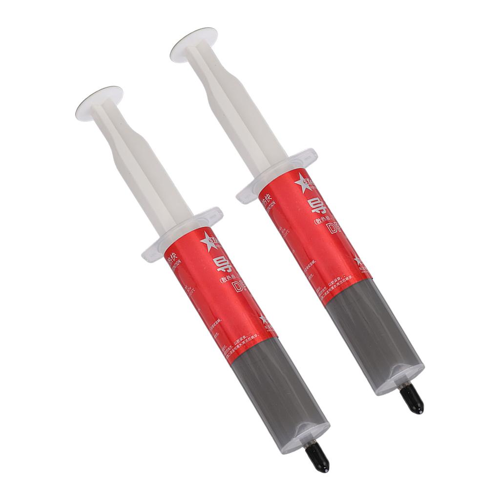 2Pcs Thermal Paste Silicone Grease Compound Syringe Design Accessory for CPU Computer