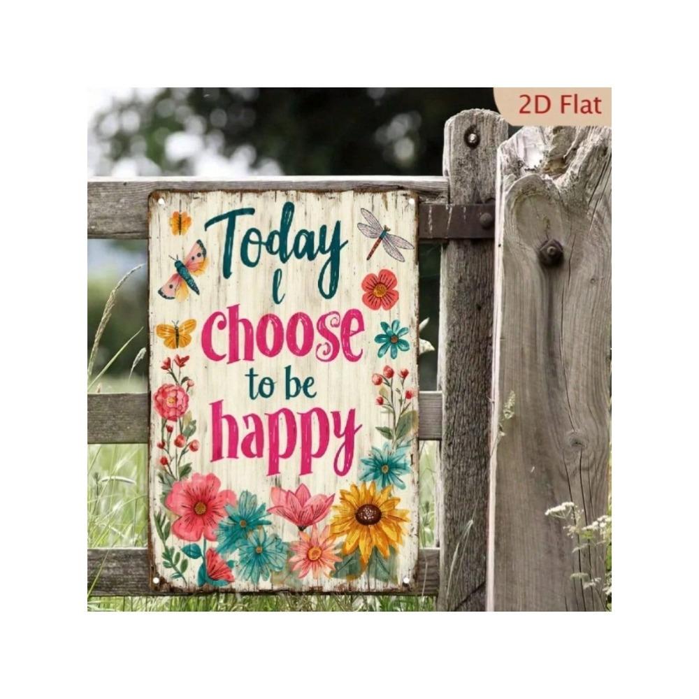 Vintage Metal Wall Art Flower Butterfly Decor Living Room Sign