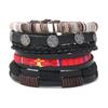 Unisex Handmade Woven Leather Bracelet - European and American Style Jewelry