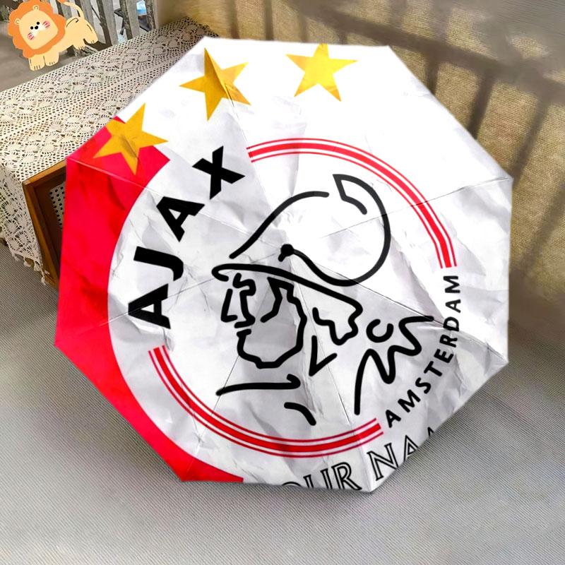 1 PC Automatic Folding Umbrella - AFC Ajax Custom Name Pattern, Portable & Foldable Design with 8 Ribs, Christmas Birthday Gifts