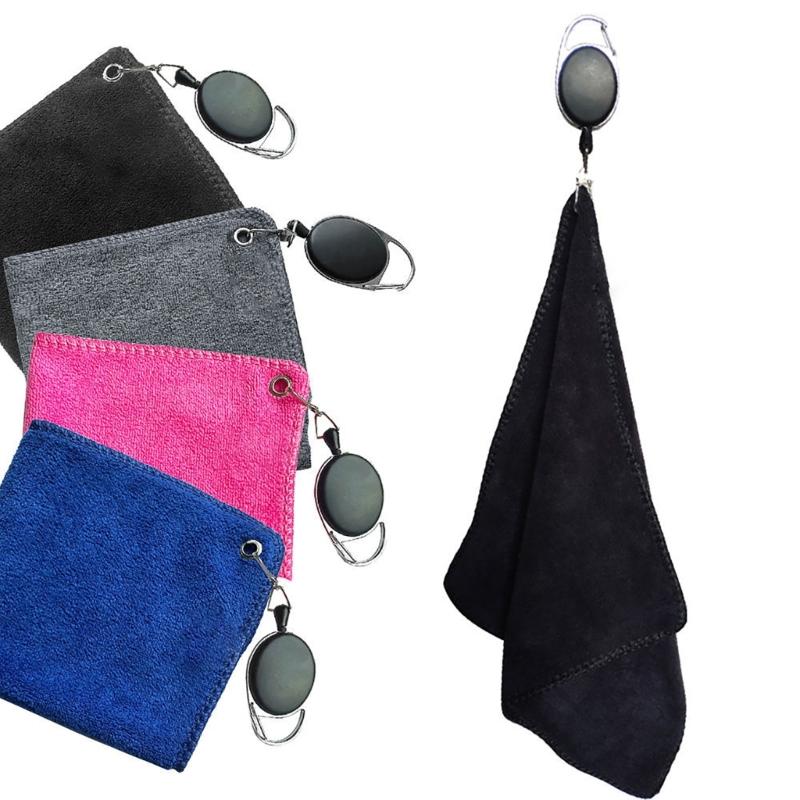 Quick Drying Golf Towel Cloth Cleaning Cloths Retractable Hook Included