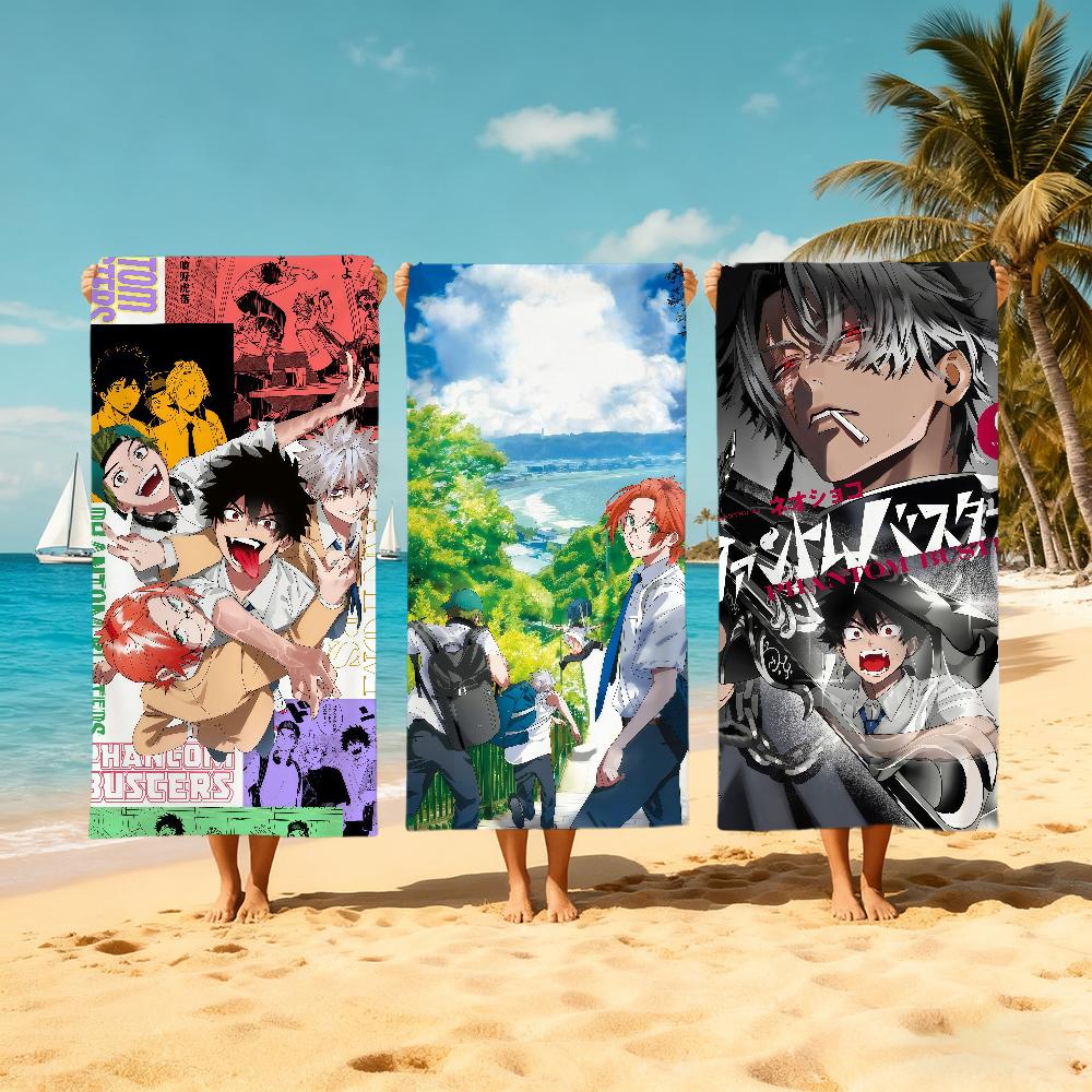 P-Phantom anime Towel Large Quick-Drying B-busters Microfiber soft Beach Towel for Travel Fitness Sauna Bathing Camping