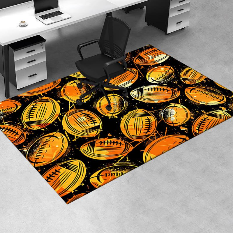 Office Carpet: Football Patterned Sofa Rug for Chair Protection