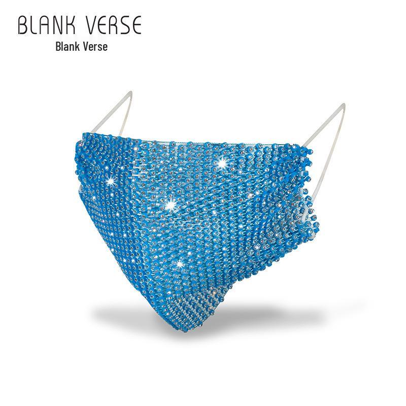 Trendy Rhinestone Face Mask - Vibrant Summer Collection