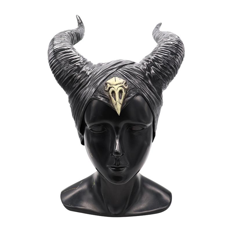Halloween Horror Costumes Anime Witch Headdress Props Girls Horns Hat Latex Headgear Purge LED Mask