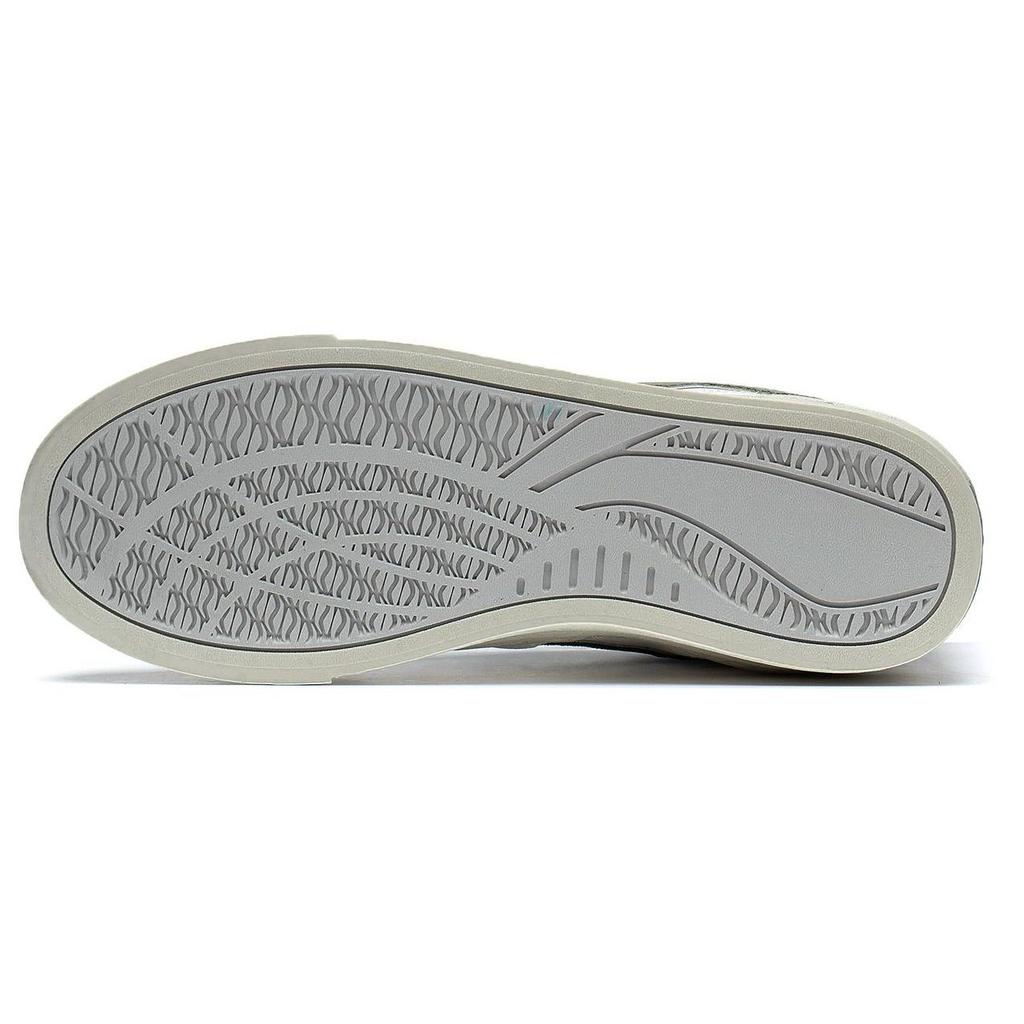 Li Ning 180 Slip Resistant, Abrasion Resistant, Lightweight Mid Top Skateboard Shoes Men's White AECS053-1