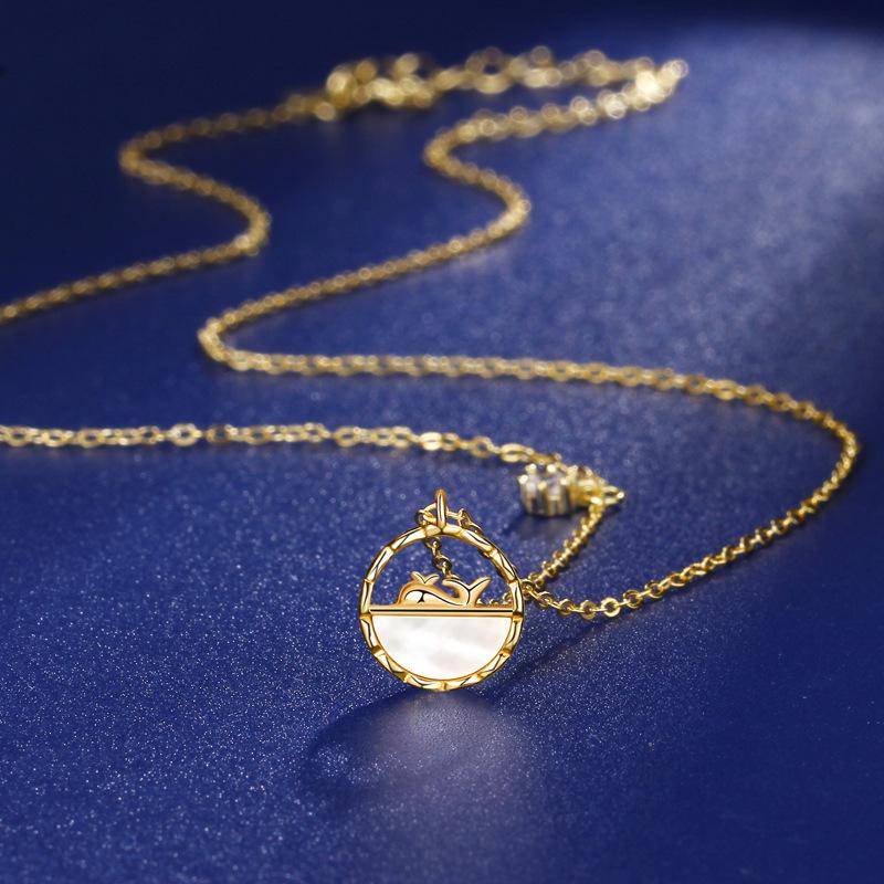 Whale Has Your Necklace, Female Niche High-end Exquisite Whale Whale Fritillary Item, Pendant.